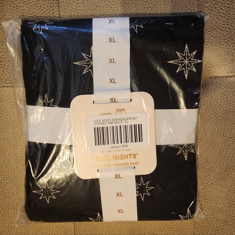 Soma New Cool Nights PJ Set Blk/Tan Xl
